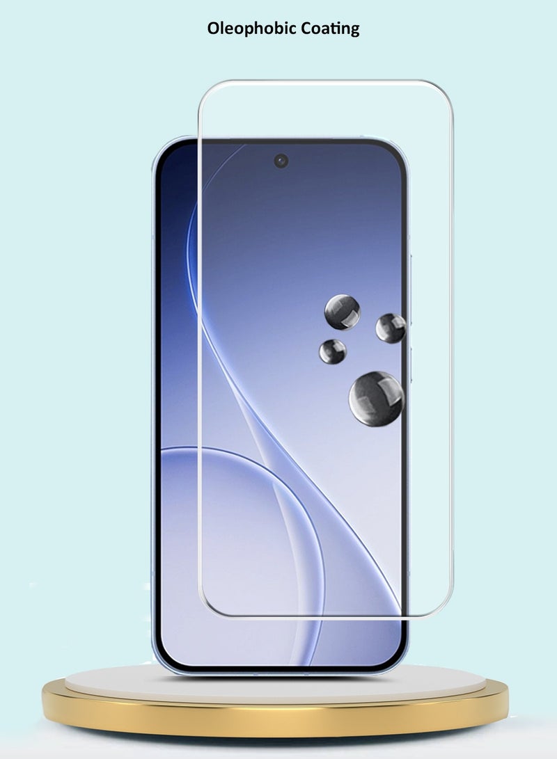 جيماكس واقي شاشة زجاجي مقوّى 9H 2.5D بسلسلة Premium من Oppo Reno15 F 5G 2026 GMAX بحواف منحنية - شفاف - Image 4
